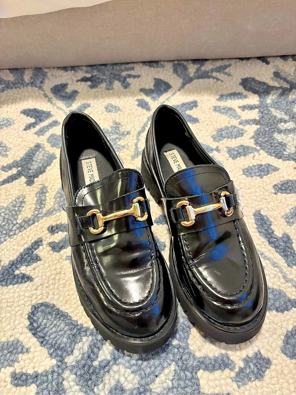 Steve Madden Lando Black Horsebit Loafers